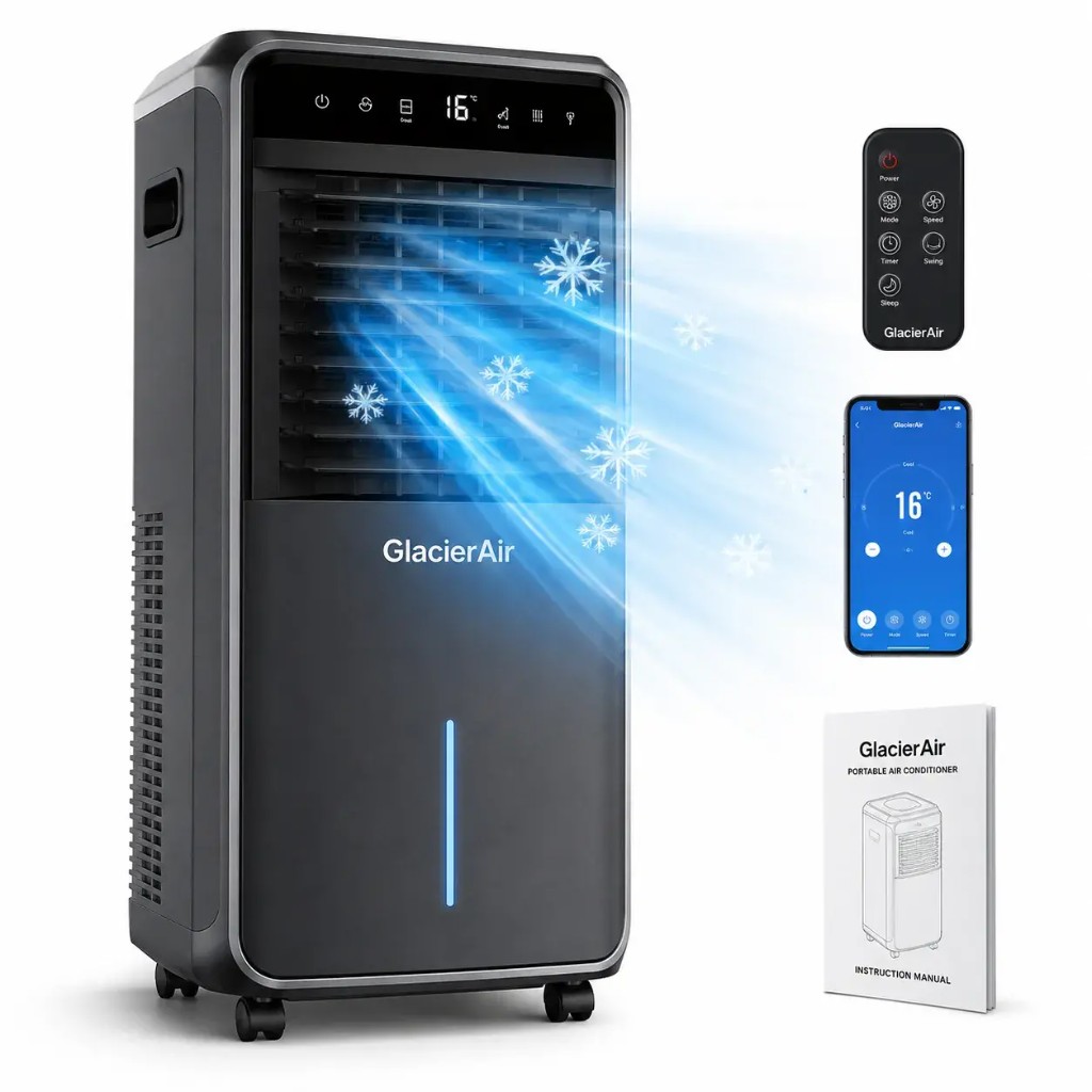 GlacierAir aire acondicionado portátil 18.000 BTU